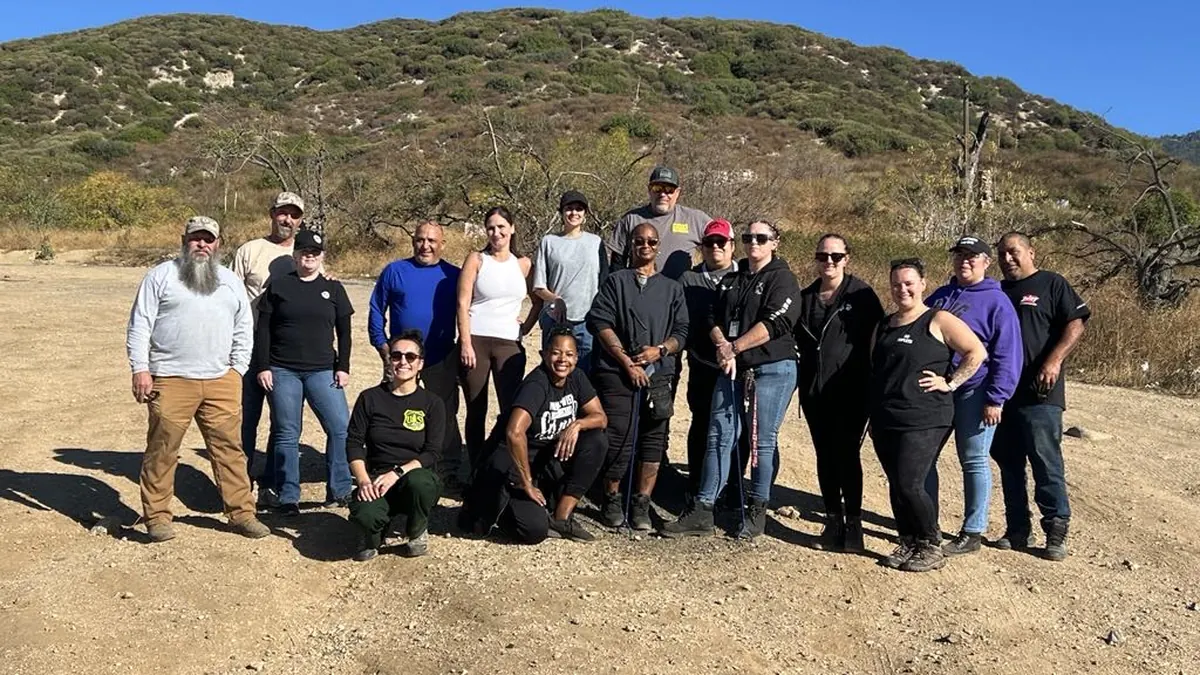 Volunteers gathered for training and safety coordination